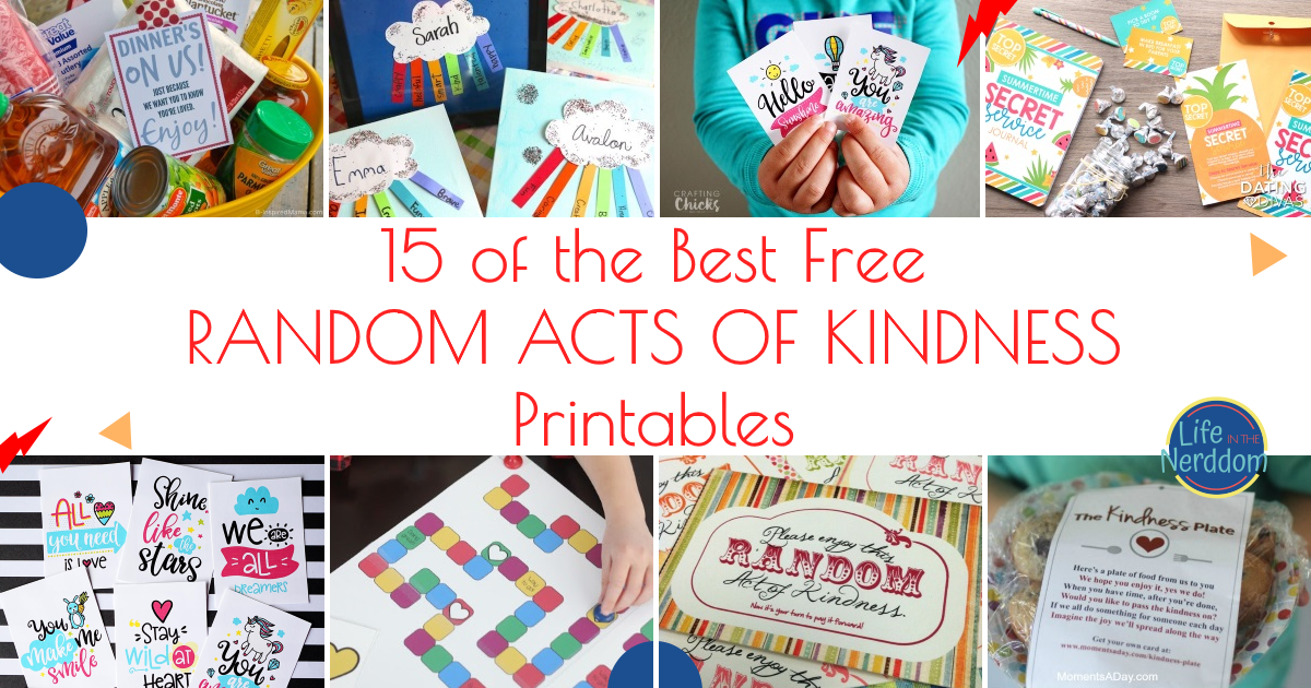 15 of the Best Free Random Acts of Kindness Printables - Life in the ...